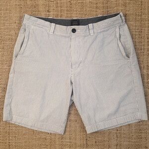 J. Crew Seersucker Striped Shorts 9 in Men’s size 33 Blue White Stanton Fit